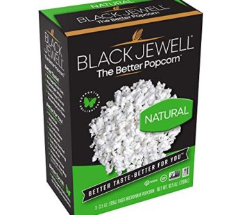 Black Jewell Gourmet Microwave Popcorn, Healthy Popcorn Snack, Natural, 10.5 Ounces (Pack of 1)