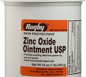 Zinc Oxide 20 % Skin Protectant Ointment for Diaper Rash, Chaffed Skin 1 Pound (Pack of 2)