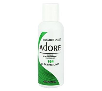 Adore Semi Permanent Hair Color – Vegan and Cruelty-Free Green Hair Dye – 4 Fl Oz – 164 Electric Lime (Pack of 1)