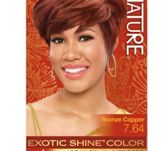 Exotic Shine Hair Color by Creme of Nature, 7.64 Bronze Copper, with Argan Oil from Morocco, 1 Application