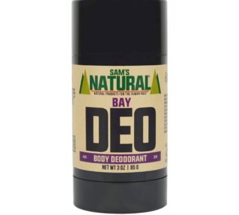 Sam?s Natural Deodorant – Bay – Aluminum Free DEO – No phthalates, parabens, sulfates, or dyes – Made in New Hampshire – For Men, Women, Unisex – Vegan, Cruelty Free – 3 oz