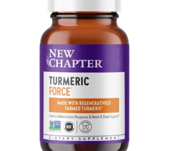 New Chapter Turmeric Supplement, One Daily, Heart, Brain & Healthy Inflammation Support, Supercritical Turmeric Curcumin Means No Black Pepper Needed, Non-GMO, Gluten Free ? 120 Count (4 Month Supply)