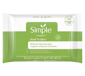 Simple Micellar Makeup Remover Wipes 25 Count (3 Pack)