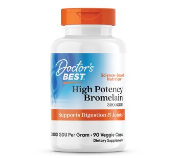 Doctor’s Best 3000 GDU Bromelain Proteolytic Digestive Enzymes Supplements, Supports Healthy Digestion, Joint Health, Nutrient Absorption, 500 mg,Capsule, 90 Count(Pack of 1)