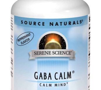 Source Naturals Serene Science, GABA Calm Quick Dissolving Peppermint Flavor* – 60 Lozenges