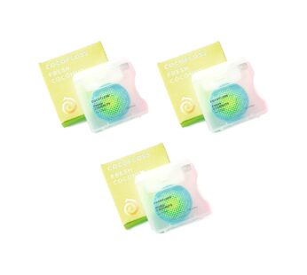 Cocofloss Woven Dental Floss, Dentist-Designed Oral Care, Coconut Scent, Waxed, Expanding, Kid-Friendly String Floss with Coconut Oil, 3 Spools (33 yd each)