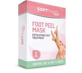 Soft Touch Foot Peel Mask – Pack of 2 Feet Peeling Masks for Dry, Cracked Heels & Calluses – Exfoliating Foot Mask Peel for Baby Soft Skin (Original)