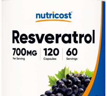 Nutricost Resveratrol 700mg, 120 Capsules – Vegan, Gluten Free, Non-GMO