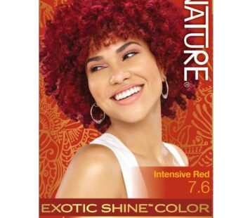 Exotic Shine Hair Color by Creme of Nature, 7.6 Intensive Red, with Argan Oil from Morocco, 1 Application