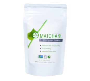Aiya Authentic Japanese Premium First Harvest Ceremonial Grade Matcha Green Tea Powder – Vegan-Friendly, Zero Sugar, Gluten-Free – 100g Bag (3.53 oz.)