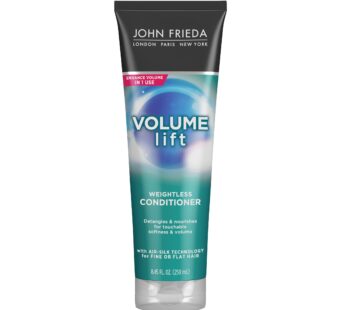 John Frieda Volume Lift Lightweight Conditioner for Natural Fullness, 8.45 Ounces, Safe for Colour-Treated Hair, Volumizing Conditioner for Fine or Flat Hair