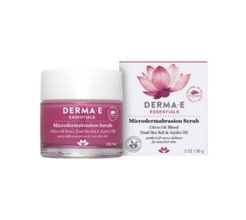 DERMA E Microdermabrasion Scrub with Dead Sea Salt & Citrus Essential Oils ? Facial Exfoliating Scrub Smooths, Revitalizes and Renews ? Ideal for Scars and Wrinkles, 2oz