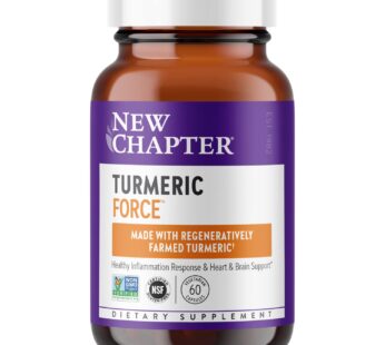 New Chapter Turmeric Supplement, One Daily, Heart, Brain & Healthy Inflammation Support, Supercritical Turmeric Curcumin Means No Black Pepper Needed, Non-GMO, Gluten Free ? 60 Count (2 Month Supply)