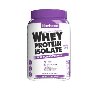 Bluebonnet Nutrition Whey Protein Isolate Powder from Grass Fed Cows, No Sugar Added, Gluten & Soy Free, Kosher Dairy, 17.6 Oz