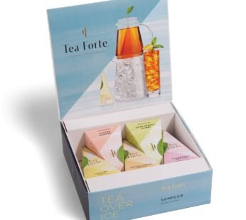 Tea Forte Tea Over Ice Sampler, Pitcher-Size Iced Tea Infusers, Black Tea, Green Tea, Herbal Tea, White Tea, 5 Count (Pack of 1)