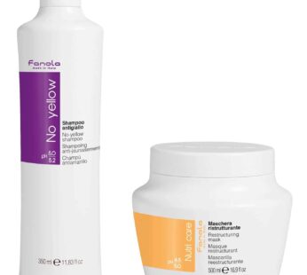 Fanola No Yellow Shampoo 350 ml & Fanola Nutri Care Restructuring Mask 500 ml
