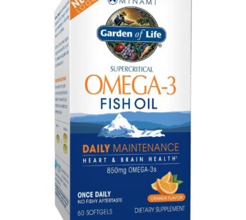 Garden of Life EPA/DHA Omega 3 Fish Oil – Minami Natural Brain Function, Heart and Mood Supplement, 60 Softgels