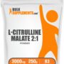 BulkSupplements.com L-Citrulline Malate 2:1 Powder - L Citrulline Malate Supplement, Citrulline Malate Powder - Unflavored & Gluten Free - 3g per Servings, 250g (8.8 oz) (Pack of 1)