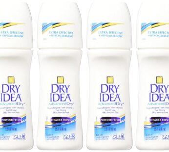 Dry Idea Antiperspirant Deodorant, Powder Fresh, 3.25 Ounces (Pack of 4)