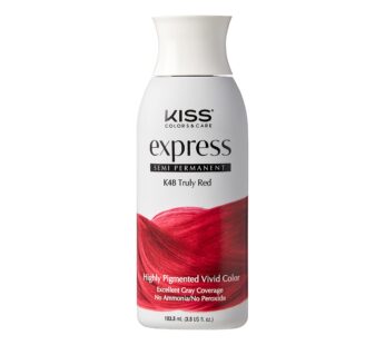 Kiss Express Semi-Permanent Hair Color 100mL (3.5 US fl.oz) (1 Count, Truly Red)