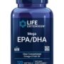 Life Extension Mega EPA/DHA, Omega-3 Fatty acids, Heart & Brain Health, Inflammation Health Support, Non-GMO, Gluten-Free, 120 softgels