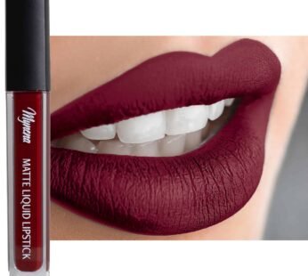 Mynena Burgundy Red Long-Lasting Matte Liquid Lipstick Intense Color Smudge-Proof & Waterproof Comfortable Hydrating Shea Butter Vegan & Cruelty-Free | Emma