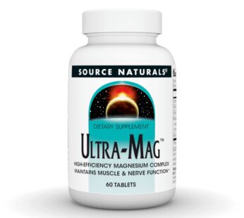 Source Naturals Ultra-Mag High-Efficiency Magnesium Complex – Maintains Muscle & Nerve Function* – 60 Tablets