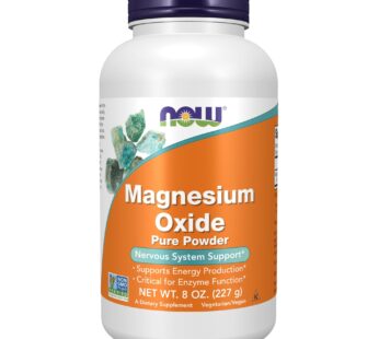 NOW Supplements, Magnesium Oxide, Enzyme Function*, Nervous System Support*, 8-Ounce