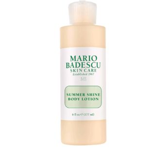 Mario Badescu Summer Shine Body Lotion Enriched with Vitamin A, Lightweight and Radiant, Non-Greasy Candlelit Glow Body Shimmer, Ideal for All Skin Types, 6 oz.