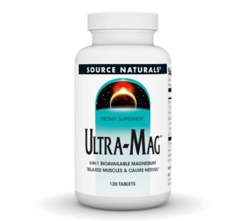 Source Naturals Ultra-Mag High-Efficiency Magnesium Complex – Maintains Muscle & Nerve Function* – 120 Tablets