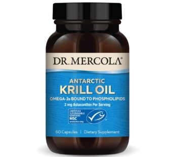 Dr. Mercola Antarctic Krill Oil, 30 Servings (60 Capsules), Dietary Supplement, Support Organ, Bone and Joint Health, Non GMO, MSC Certified