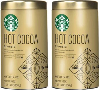 Starbucks Classic Hot Cocoa Mix 30 Ounce (1.87 lbs.) Tin (2 Pack)