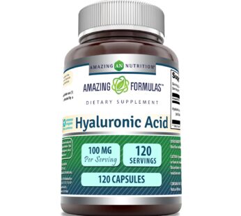 Amazing Formulas Hyaluronic Acid 100 Mg Capsules Supplement | Non-GMO | Gluten Free | Made in USA (1 Pack, 120 Count)