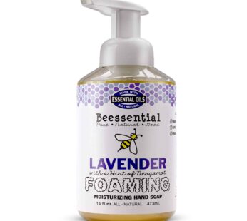 Beessential All Natural Foaming Hand Soap, Lavender and Bergamot Essential Oils, Made with Moisturizing Aloe & Honey – Made in the USA, 16 oz