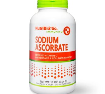 NutriBiotic – Sodium Ascorbate Buffered Vitamin C Powder, 16 Oz | Vegan, Non-Acidic & Easier on Digestion than Ascorbic Acid | Essential Immune Support & Antioxidant Supplement | Gluten & GMO Free