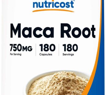 Nutricost Maca Root (Lepidium meyenii) 750mg, 180 Capsules, 180 Servings