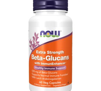 NOW Supplements, Beta-Glucans with ImmunEnhancer? with Larch Arabinogalactan, Extra Strength, 60 Veg Capsules