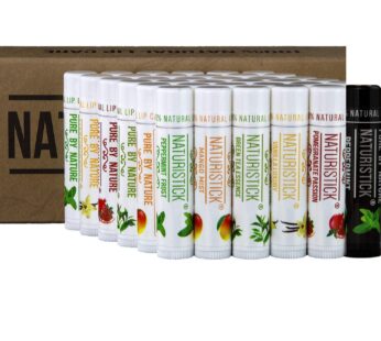 36-Pack Bulk Lip Balm Gift Set by Naturistick. Assorted Scents. 100% Natural Ingredients. Includes Counter Display Box. Best Beeswax Chapstick for Dry, Chapped Lips. Made in USA