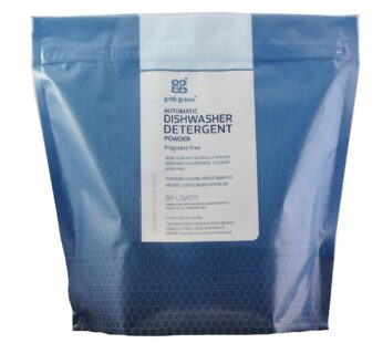 Grab Green Automatic Dishwashing Detergent Powder 3.17 lbs, 80 Loads, Fragrance Free, Plant and Mineral Based, Superior Cleaning, Powerful Grease Removal, Brilliant Shine