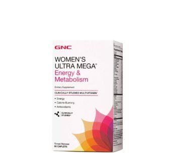GNC Womens Ultra Mega Energy and Metabolism Multivitamin for Women, 90 Count, for Increased Energy, Metablism, and Calorie Burning