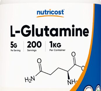 Nutricost L-Glutamine Powder 1 KG – Unflavored, Non-GMO, Gluten Free