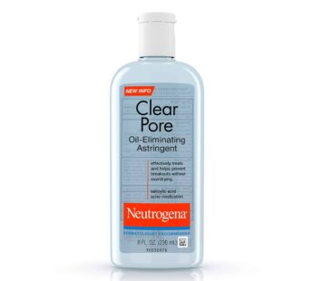 Neutrogena Clear Pore Oil Eliminating Astringent, 8 Fl Oz