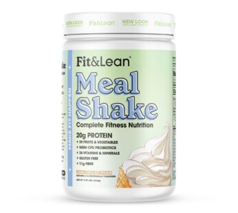 Fit & Lean Meal Shake, Fat Burning Meal Replacement, Protein, Fiber, Probiotics, Vanilla, 1lb, 10 Servings Per Container