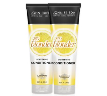 John Frieda Sheer Blonde Go Blonder Conditioner, Gradual Lightening Conditioner, 8.3 oz (Pack of 2), with Citrus and Chamomile, featuring our BlondMend Technology