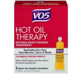 Alberto Vo5 Hot Oil Intense Conditioning Treatment, 0.5 Ounce, 2-count Tubes (Pack of 3)