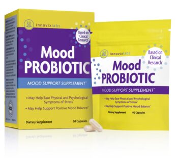 InnovixLabs Mood Probiotic Supplement – Clinically Studied Digestive & Mood Probiotics for Women and Men with Lactobacillus helveticus Rosell-52ND & Bifidobacterium longum Rosell-175, 60 Capsules