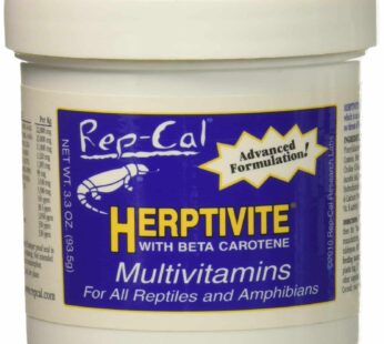 HERPTIVITE Multivitamin for reptiles and amphibians (3.3 oz) Blue Bottle, 1 Pack