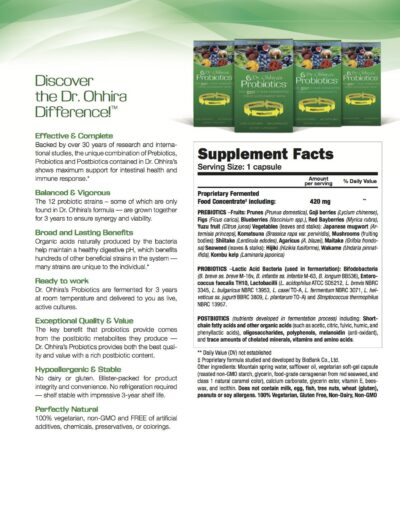 Dr. Ohhira?s Probiotics Original Formula with 3 Year Fermented Prebiotics, Live Active Probiotics and The only Product with Postbiotic Metabolites, 30 Capsules - Image 6