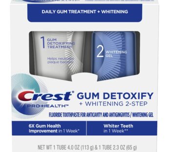 Crest Pro-Health Gum Detoxify + Whitening Two- Step Toothpaste, 4.0 and 2.3 oz