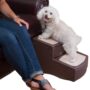 Pet Gear Easy Step II Pet Stairs, 2 Step for Dogs up to 75-pounds, Portable, Removable Washable Carpet Tread, No Tools Required, Available in 4 Colors